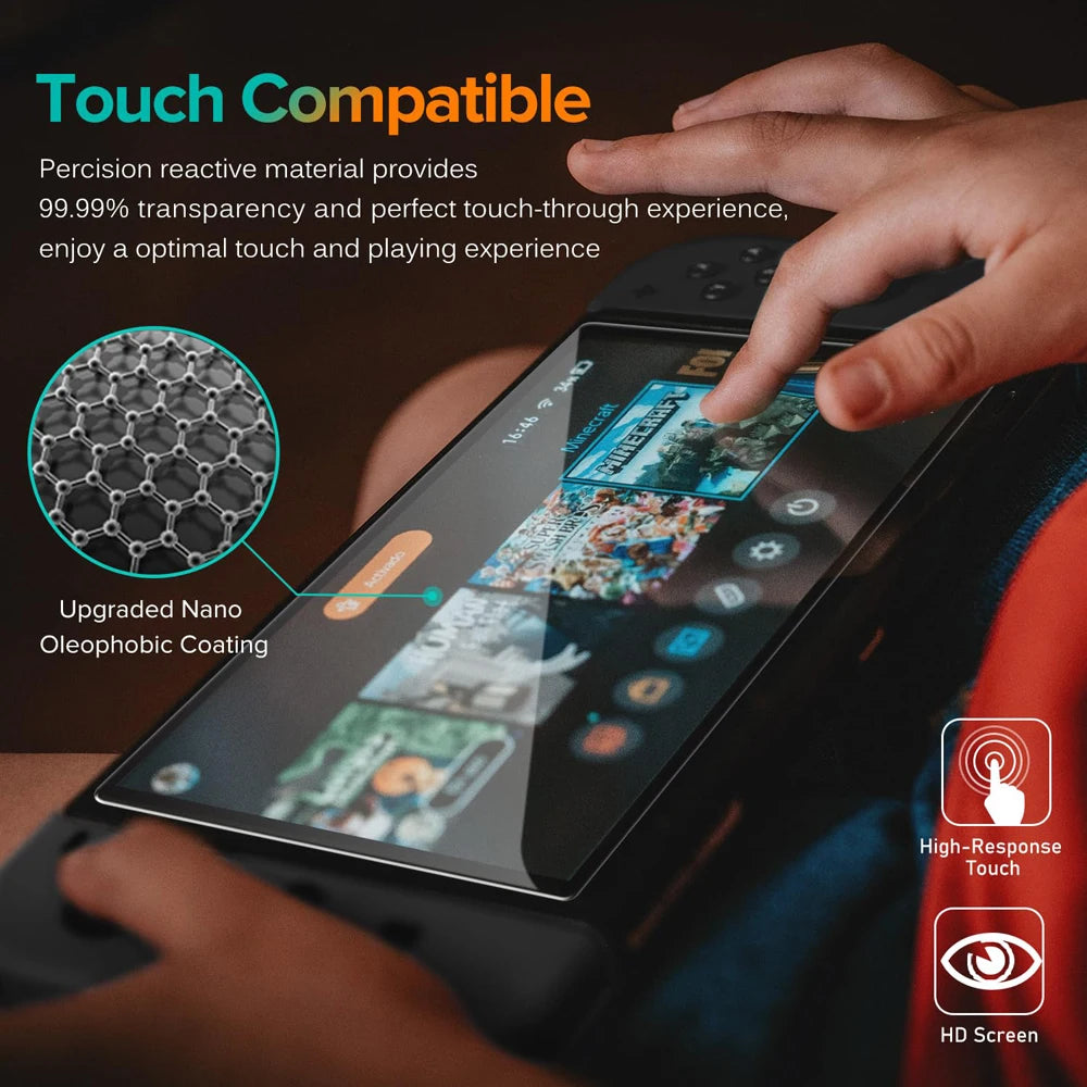 Screen Protector, Tempered Glass For Nintendo Switch 2  + Joystick Cap