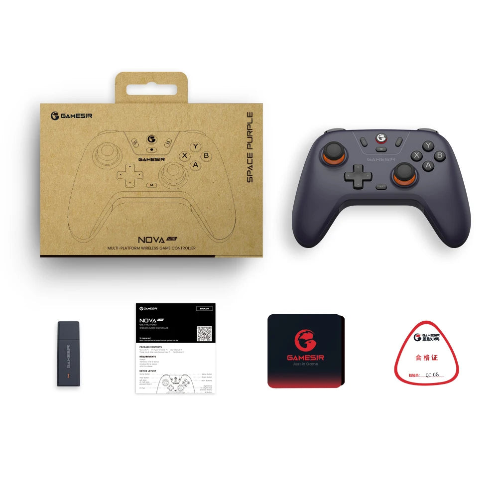 Controller Nova Lite Wireless Gamepad with Bluetooth, Dongle, Wired.