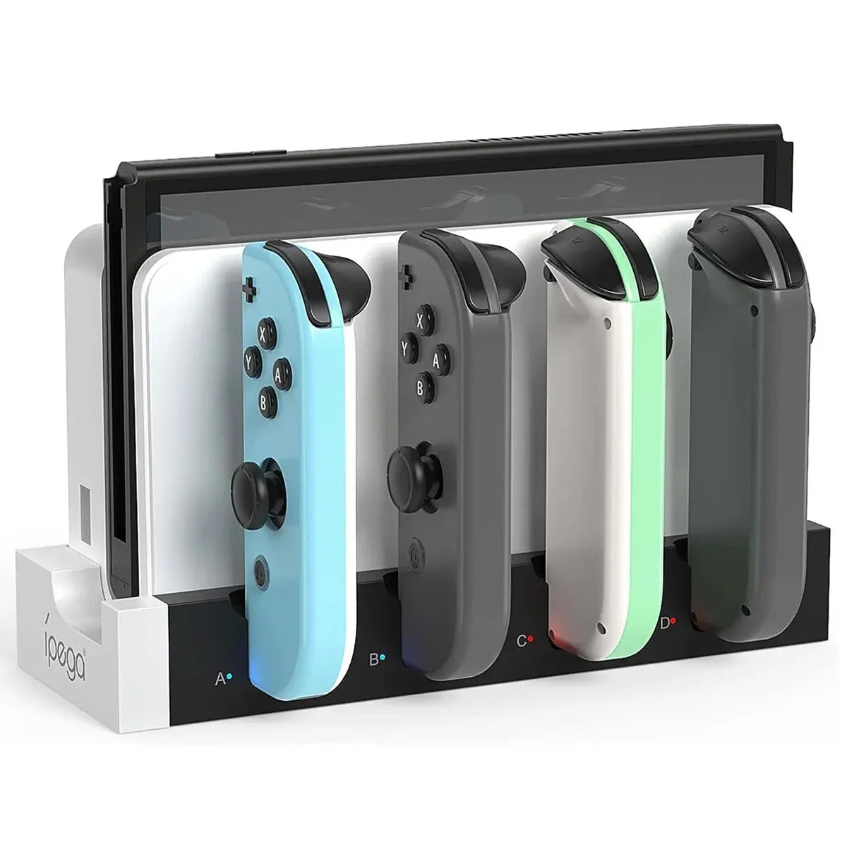Joycon Charging Dock Station - Charges Up To 4 Controllers, Compatible with Switch and OLED Model