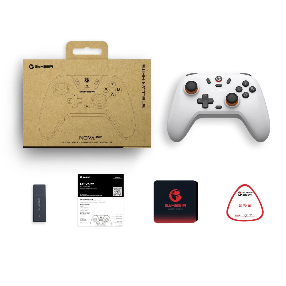 Controller Nova Lite Wireless Gamepad with Bluetooth, Dongle, Wired.