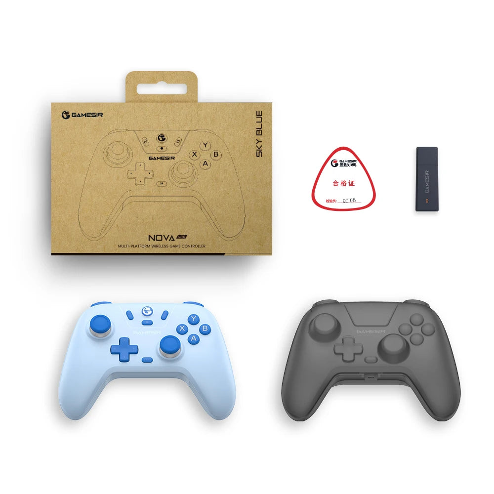 Controller Nova Lite Wireless Gamepad with Bluetooth, Dongle, Wired.