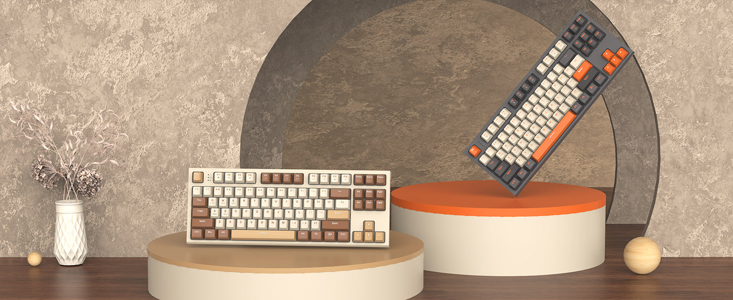 Wireless Mechanical Gaming Keyboard TKL 87 Keys Creamy Keyboard