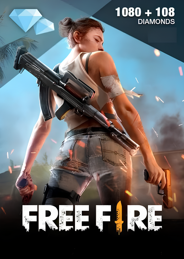 Free Fire 1080 + 108 Diamonds