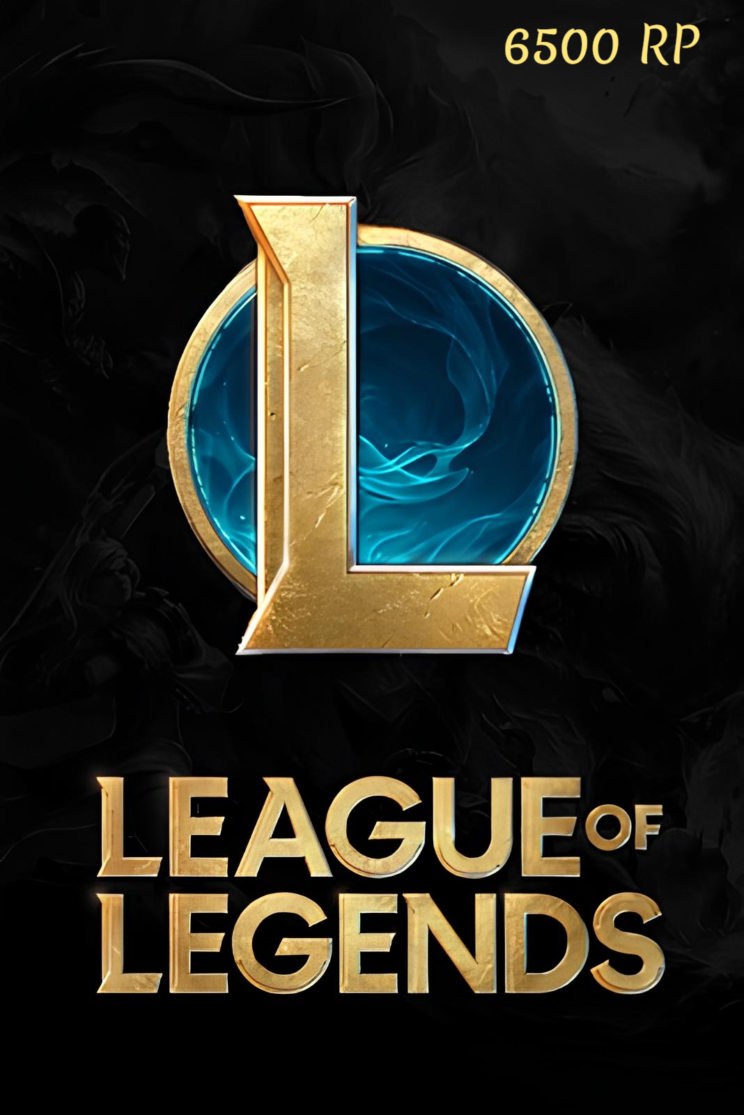 League Of Legends Gift Card- 6500 RP (UK & EU)