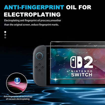 Screen Protector, Tempered Glass For Nintendo Switch 2  + Joystick Cap