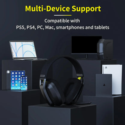 BW06 2.4GHz Wireless Gaming Headset with Microphone for PS5, PS4.