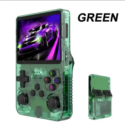 R36S Retro Handheld Video Game Console 3.5Inch IPS Screen.