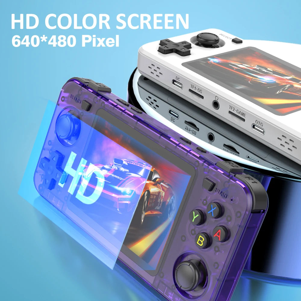 R36H Retro Handheld Console Open-Source Linux System Classic Game Consoles 3.5 inch IPS Screen