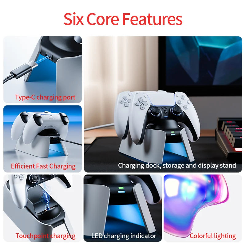 PS5 Slim Optical Drive Digital Edition Wireless Gamepad with Two-Chargers