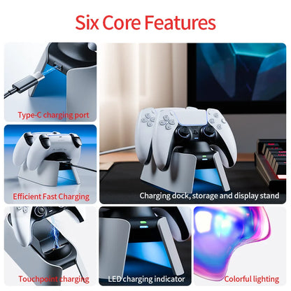 PS5 Slim Optical Drive Digital Edition Wireless Gamepad with Two-Chargers