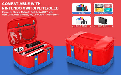 Large Carrying Protective Case for Nintendo Switch, Switch OLED, LITE.