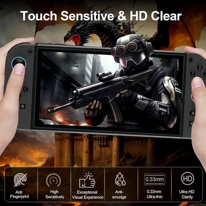 Screen Protector, Tempered Glass For Nintendo Switch 2  + Joystick Cap