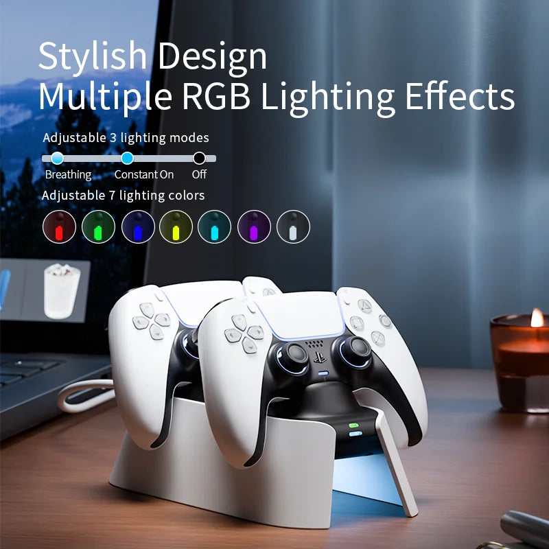 PS5 Slim Optical Drive Digital Edition Wireless Gamepad with Two-Chargers