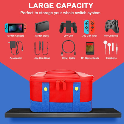 Large Carrying Protective Case for Nintendo Switch, Switch OLED, LITE.