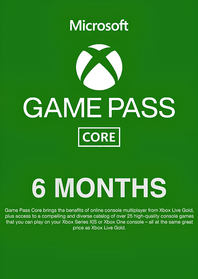 Xbox Game Pass Core - 6 Month Membership (EU & UK)