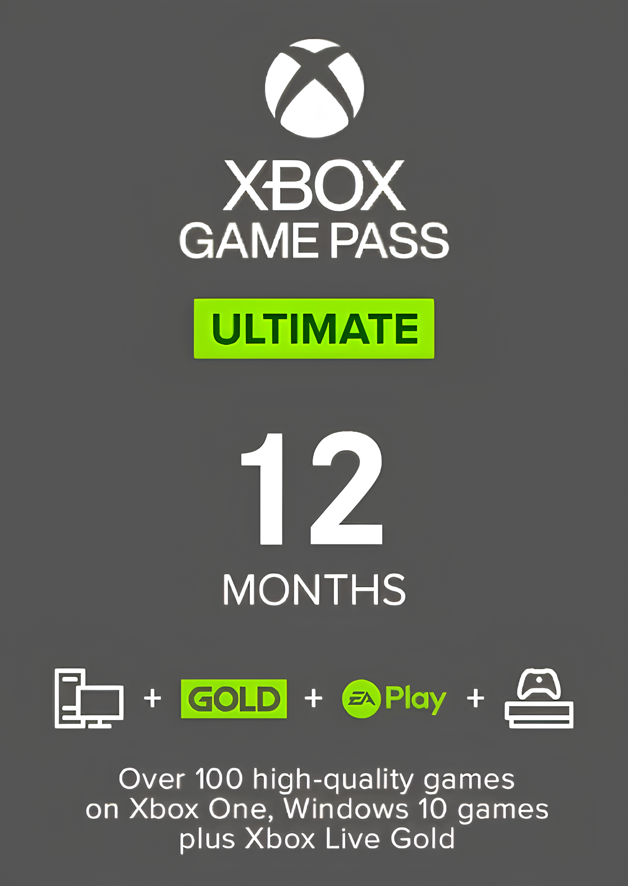 Xbox Game Pass Ultimate - 12 Month Membership (Xbox One / PC) (EU & UK)